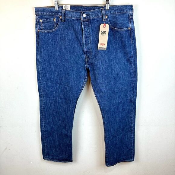 Levi’s NWT 501xx Straight Leg Blue Denim‎ Jeans Men’s 42 x 30 - Picture 1 of 13